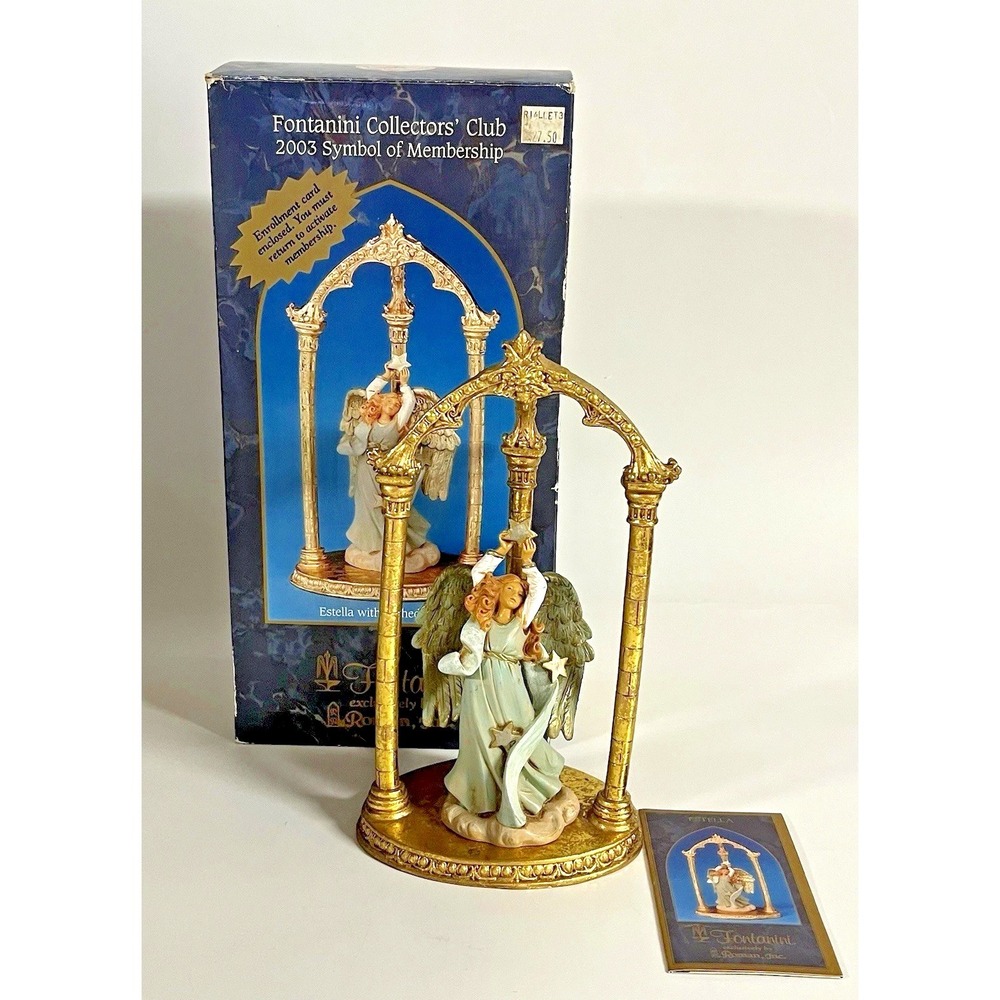 Fontanini 5" Angel Estella With Cathedral Arch #65030 2003 Symbol of New Member